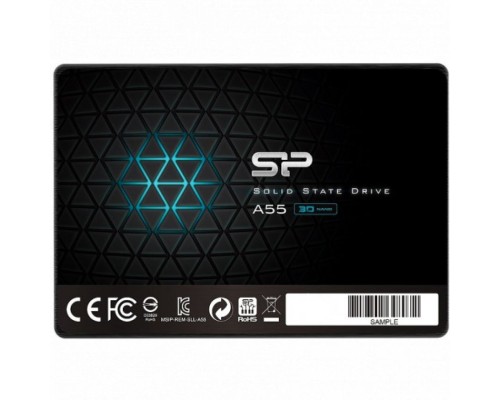 Внутренний жесткий диск Silicon Power SP001TBSS3A55S25 (SSD (твердотельные), 1 ТБ, 2.5 дюйма, SATA)