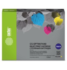 Картридж струйный Cactus CS-EPT907440 T9074 желтый (120мл) для Epson WorkForce WF-6090DW/WF-6590DWF Pro