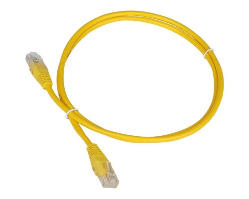 Патч-корд Lanmaster TWT-45-45-1.0-YL UTP вилка RJ-45-вилка RJ-45 кат.5е 1м желтый ПВХ (уп.:1шт)