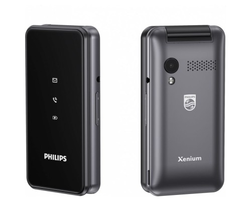 Мобильный телефон Philips E2601 Xenium темно-серый раскладной 2Sim 2.4; 240x320 Nucleus 0.3Mpix GSM900/1800 FM