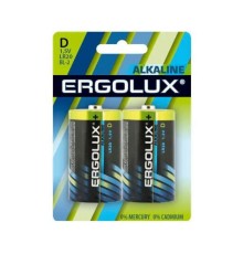 Батарея Ergolux Alkaline LR20 BL-2 D 21000mAh (2шт) блистер