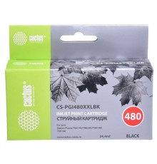 Картридж струйный Cactus CS-PGI480XXLBK черный (24.4мл) для Canon Pixma TR7540/TR8540/TS6140/TS8140