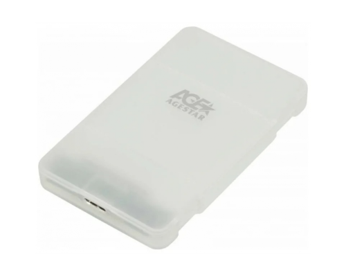 Внешний корпус для hdd AgeStar 3UBCP1-6G SATA пластик белый 2.5; (3UBCP1-6G white)