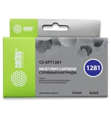 Картридж струйный Cactus CS-EPT1281 черный (10мл) для Epson Stylus S22/S125/SX420/SX425/Office BX305