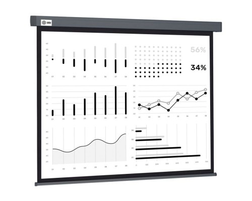 Экран Cactus 180x180см Wallscreen CS-PSW-180X180-SG 11 настенно-потолочный рулонный серый