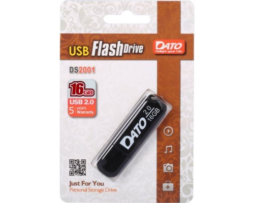 Флеш Диск Dato 16Gb DS2001 DS2001-16G USB2.0 черный