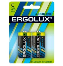 Батарея Ergolux Alkaline LR14 BL-2 C 8450mAh (2шт) блистер