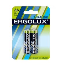 Батарея Ergolux Alkaline LR6 BL-2 AA 2800mAh (2шт) блистер