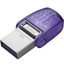 Флеш Диск Kingston 64Gb DataTraveler microDuo 3C DTDUO3CG3/64GB USB3.0 фиолетовый