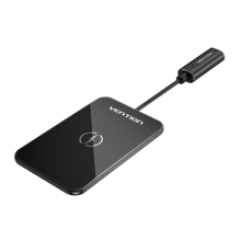 Беспроводное зарядное устройство Vention Wireless Charger 15W Ultra-thin Mirrored Surface Type 0.05M Black (FGBBAG)