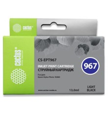 Картридж струйный Cactus CS-EPT967 серый (13мл) для Epson Stylus Photo R2880