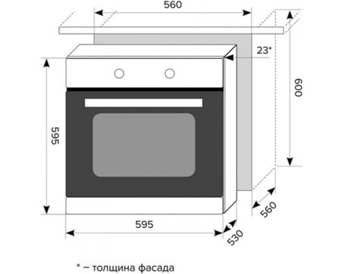 Духовой шкаф Lex EDM 040 IV LIGHT