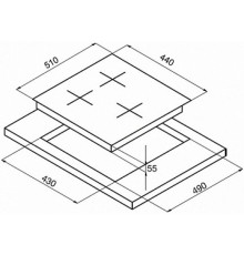 KORTING индукционная варочная поверхность HI 42031 BW