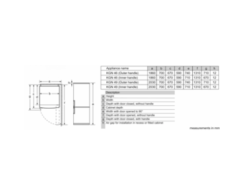 Холодильник с морозильником Bosch KGN49XW30U белый