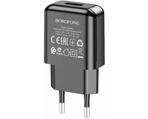 Блок зарядки с Usb портом Borofon Borofon Borofon BA64A Black