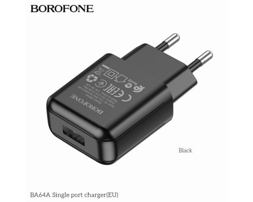 Блок зарядки с Usb портом Borofon Borofon Borofon BA64A Black