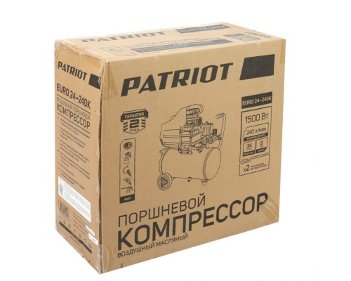 Компрессор поршневой масляный Patriot EURO 24-240K