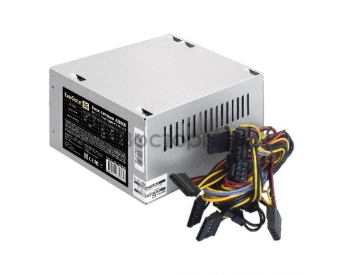 Блок питания 600W ExeGate AB600 (ATX, PC, 8cm fan, 24pin, 4+4pin, PCI-E, 3xSATA, 2xIDE, кабель 220V в комплекте)