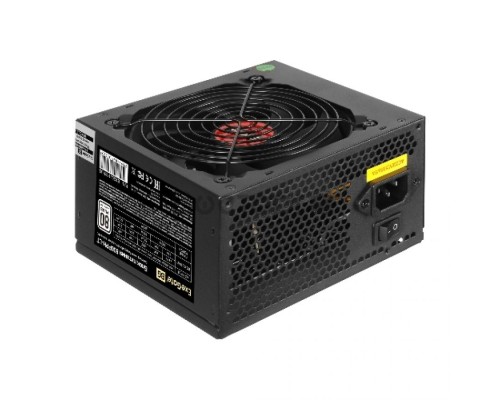 Блок питания 800W ExeGate 80 PLUS® 800PPH-LT (ATX, APFC, SC, КПД 82% (80 PLUS), 12cm fan, 24pin, (4+4)pin, PCIe, 5xSATA, 3xIDE, кабель 220V с защитой от выдергивания, black, Color Box)