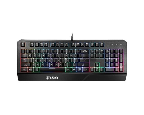 Клавиатура MSI VIGOR GK20 RU черный USB Multimedia for gamer LED (подставка для запястий)