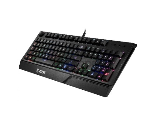 Клавиатура MSI VIGOR GK20 RU черный USB Multimedia for gamer LED (подставка для запястий)