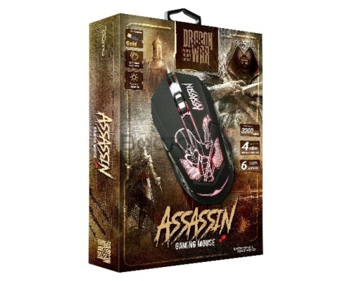 Мышь Qumo Assassin M33, проводная, оптическая, 1000/1600/2400/3200 dpi