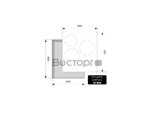 Индукционная варочная поверхность Lex EVI 430 BL черный