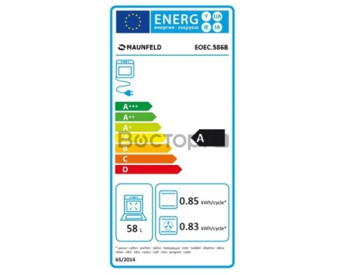 Духовой шкаф Электрический Maunfeld EOEC.586B2 черный, встраиваемый