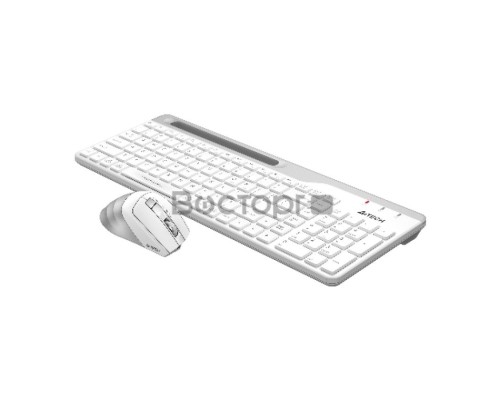 Клавиатура + мышь A4Tech Fstyler FB2535C клав:белый/серый мышь:белый/серый USB беспроводная Bluetooth/Радио slim