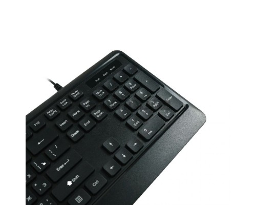 Комплект клавиатура+мышь/ Keyboard/mouse set MK120, USB wired, 104 кл, 1000DPI, 1.8m, black, Foxline