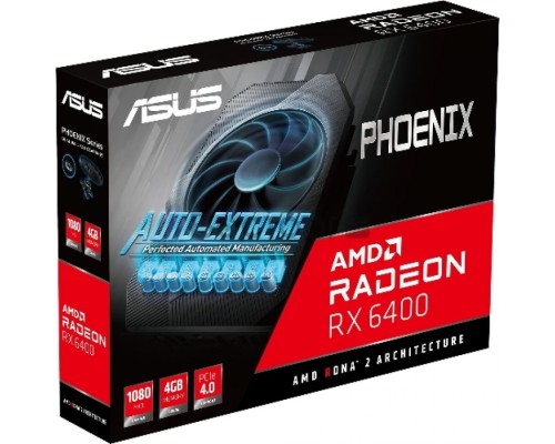 Видеокарта Asus PCI-E 4.0 PH-RX6400-4G AMD Radeon RX 6400 4096Mb 64 GDDR6 2039/16000 HDMIx1 DPx1 HDCP Ret