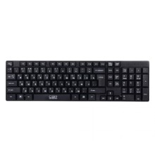 Клавиатура CBR KB 110 Black USB, Клавиатура офисн.,поверхность под карбон, переключение языка 1 кнопкой (софт)