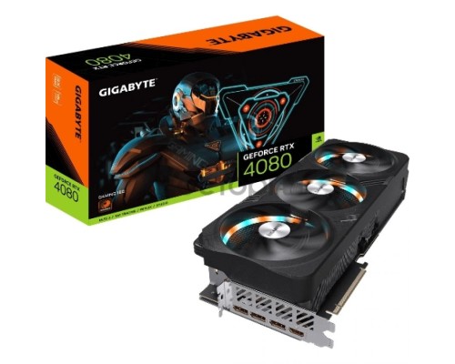 Видеокарта Gigabyte PCI-E 4.0 GV-N4080GAMING-16GD NVIDIA GeForce RTX 4080 16384Mb 256 GDDR6X 2535/22400 HDMIx1 DPx3 HDCP Ret