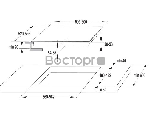 Варочная поверхность Gorenje ECT643WCSC белый