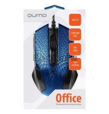 Мышь Qumo Office M14 Blue, проводная, оптическая