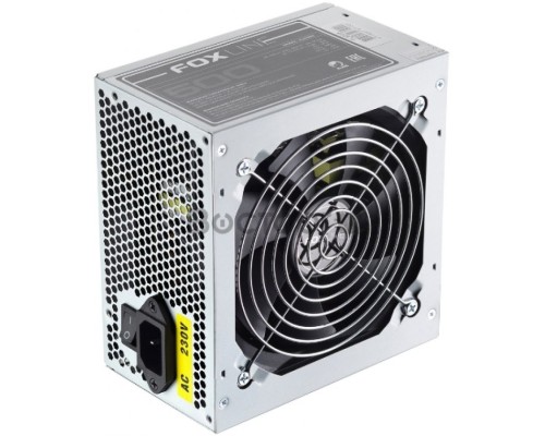 Блок питания ATX Foxline FL500S 500Вт, NOPFC, 120FAN, 3xSATA, 2xPATA, 1xFDD, 1xPCI-E, 24+4