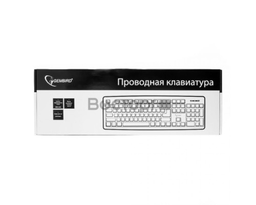 Клавиатура Gembird KB-8320U-Ru_Lat-BL, черный, USB, кнопка переключения RU/LAT,104 клавиши