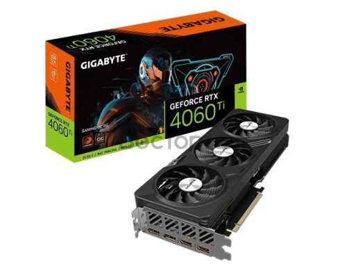 Видеокарта Gigabyte GV-N406TGAMING OC-8GD RTX 4060Ti PCI-E 4.0 8 ГБ GDDR6, 128 бит, DisplayPort x2, HDMI x2, GPU 2310 МГц