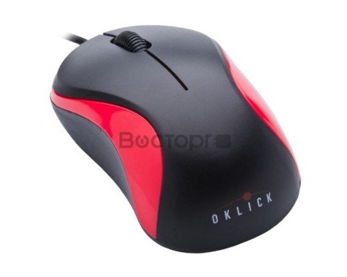 Мышь Oklick 115S for Notebooks Black/Red Optical 1000DPI USB