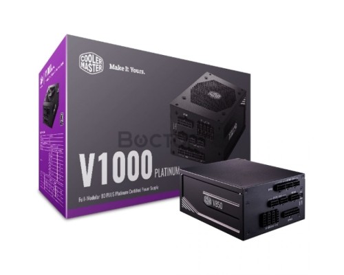 Блок питания ATX Cooler Master V850 Platinum MPZ-8501-AFBAPV-EU 850W, APFC, 135mm fan, 80 PLUS Platinum, отстегивающиеся кабели