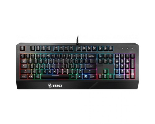 Клавиатура MSI VIGOR GK20 RU черный USB Multimedia for gamer LED (подставка для запястий)