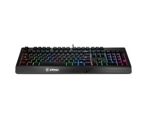 Клавиатура MSI VIGOR GK20 RU черный USB Multimedia for gamer LED (подставка для запястий)