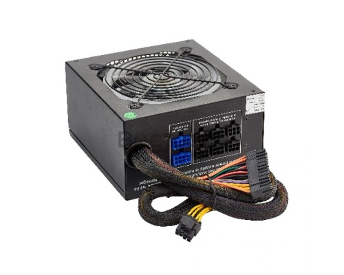 Блок питания 800W ExeGate EVO800, ATX, PC, RGB, black, APFC, 12cm, 24p+(4+4)p, PCI-E, 5*SATA, 3*IDE, FDD + кабель 220V в комплекте