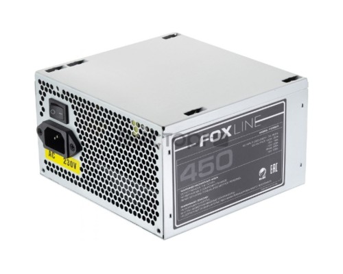 Блок питания ATX Foxline FZ450R 450 Вт, NOPFC, 120FAN, 2xSATA, 2xPATA, 1xFDD, 24+4