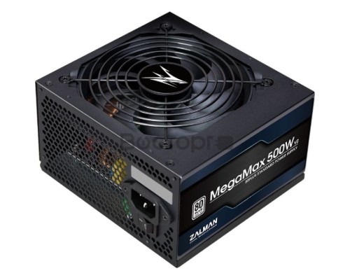 Блок питания ATX Zalman MegaMax 500W v2 ZM500-TXII (V2) 80PLUS STANDARD, Active PFC, 120mm fan Retail