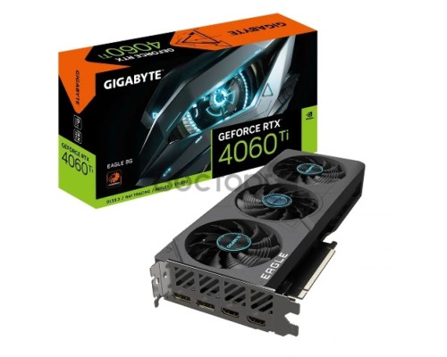 Видеокарта Gigabyte GV-N406TEAGLE-8GD RTX4060Ti PCI-E 4.0 8 ГБ GDDR6, 128 бит, DisplayPort x2, HDMI x2, GPU 2310 МГц