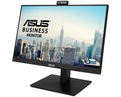 Монитор IPS для видеоконференций, ASUS BE24EQSK 23,8” FHD(1920x1080), 300 cd/㎡, 1000:1, 178°(H)/178°(V), 5ms, веб-камера FHD, D-SUB,HDMI,DP,USB, микрофонный массив, Speakers, HAS, Frameless Design, VESA 100x100mm, MiniPC Kit, black