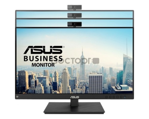 Монитор IPS для видеоконференций, ASUS BE24EQSK 23,8” FHD(1920x1080), 300 cd/㎡, 1000:1, 178°(H)/178°(V), 5ms, веб-камера FHD, D-SUB,HDMI,DP,USB, микрофонный массив, Speakers, HAS, Frameless Design, VESA 100x100mm, MiniPC Kit, black