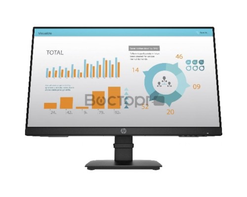 Монитор HP P24 G4 23,8 Monitor 1920x1080 FHD, IPS, 16:9, 250 cd/m2, 1000:1, 5ms, 178°/178°, DP, HDMI, VGA, Low Blue Light, Plug-and-Play, Black (5QG35AA)