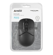 Мышь A4Tech Fstyler FG12 черный оптическая (1200dpi) беспроводная USB (3but)